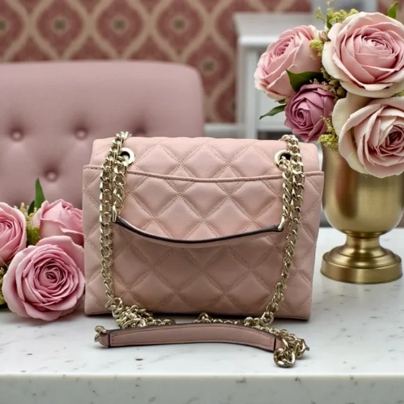 Kate Spade Natalia Flap Quilted Two Way in Rose Smoke - Picture 4 of 4